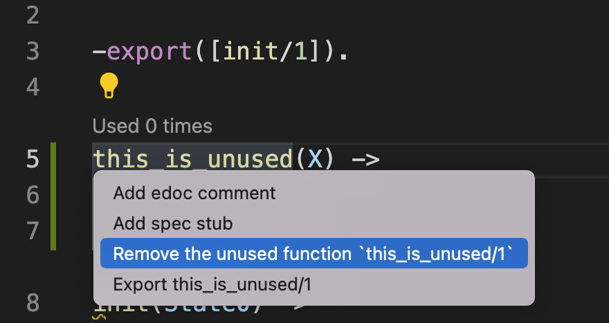 Code Action - Remove Function